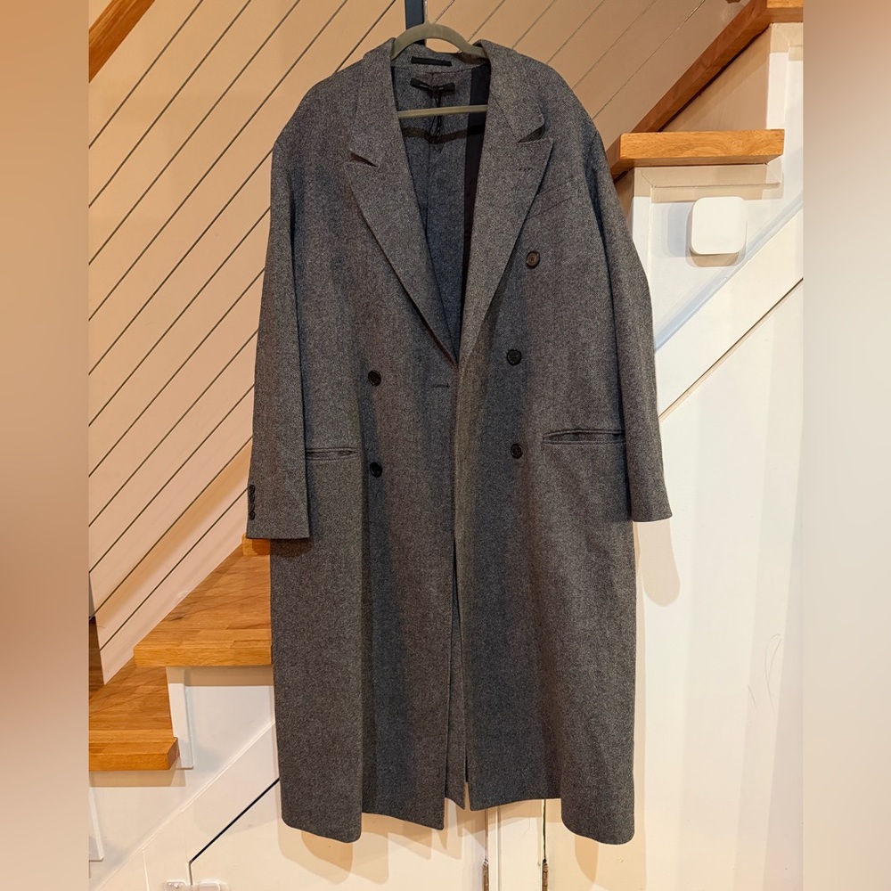 Rokh Maxi Grey Peacoat
